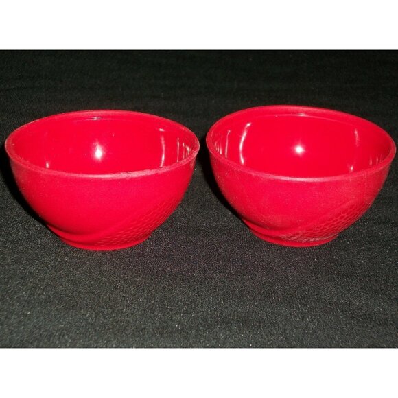 Trudeau Home Presence 2 Red Silicone Pinch Bowls Heat Resistant Cooking Baking - Picture 2 of 3